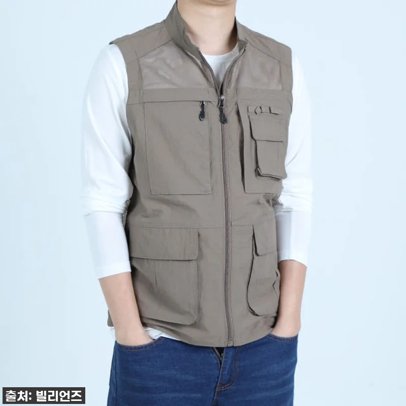 남자 여름 작업조끼 노가다조끼 빅사이 관련 이미지 3