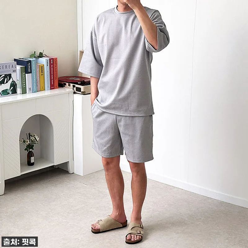 남자 오버핏 7부트레이닝세트 분또 스 관련 이미지 6