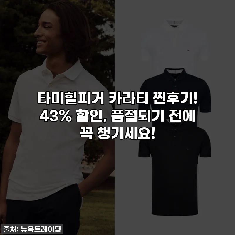 타미힐피거 카라티 찐후기! 43% 할인, 품절되기 전에 꼭 챙기세요!