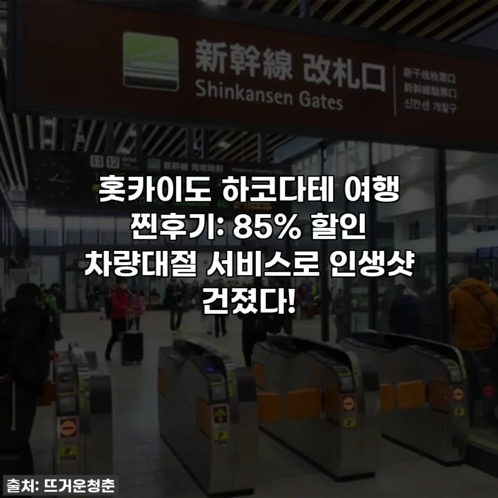 홋카이도 하코다테 여행 찐후기: 85% 할인 차량대절 서비스로 인생샷 건졌다!