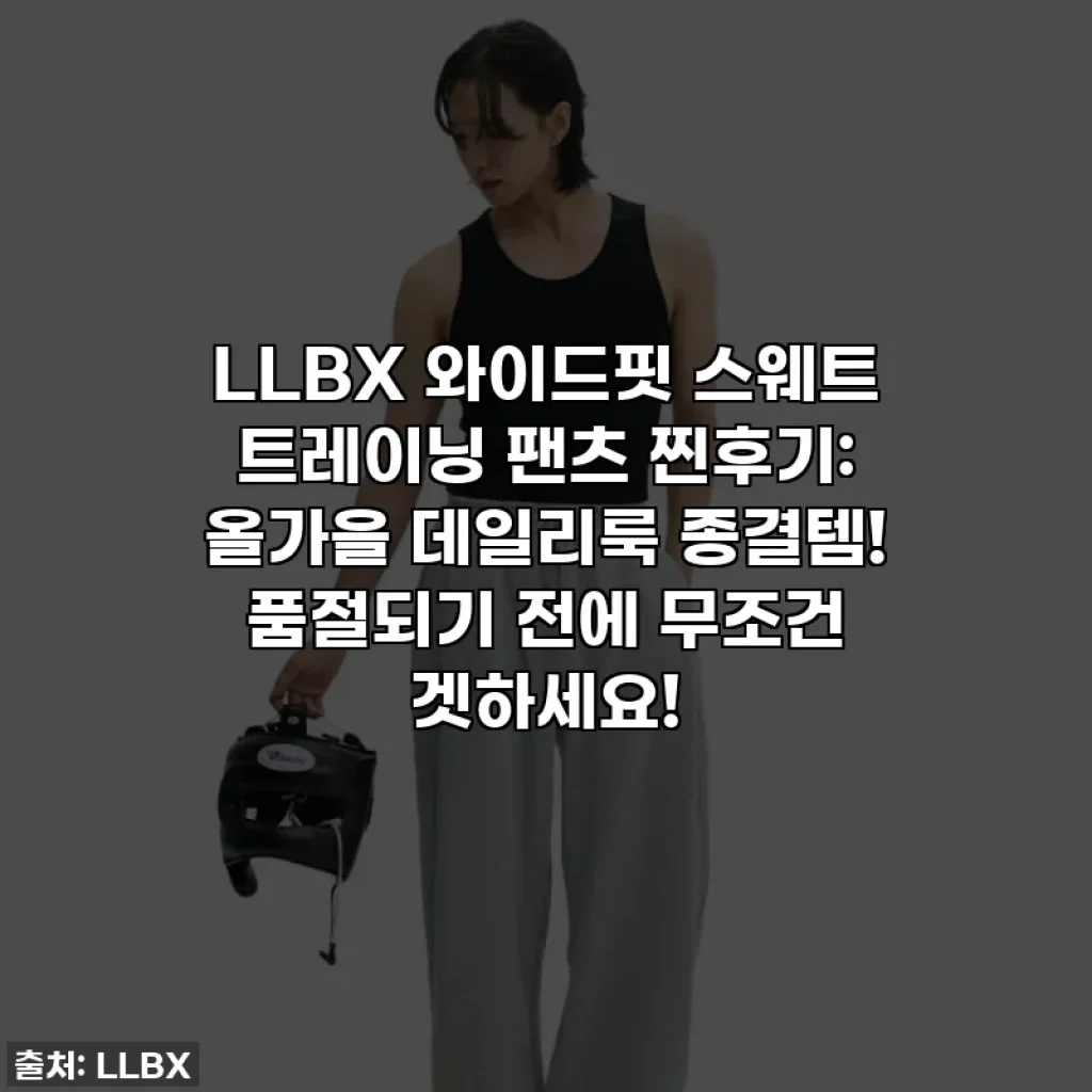 LLBX 와이드핏 스웨트 트레이닝 팬츠 찐후기: 올가을 데일리룩 종결템! 품절되기 전에 무조건 겟하세요!