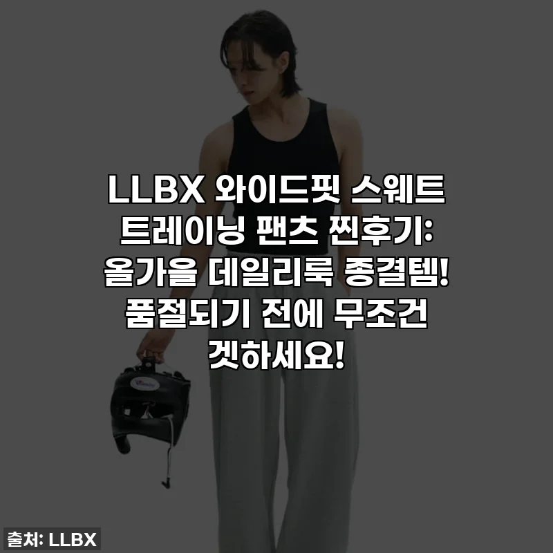LLBX 와이드핏 스웨트 트레이닝 팬츠 찐후기: 올가을 데일리룩 종결템! 품절되기 전에 무조건 겟하세요!