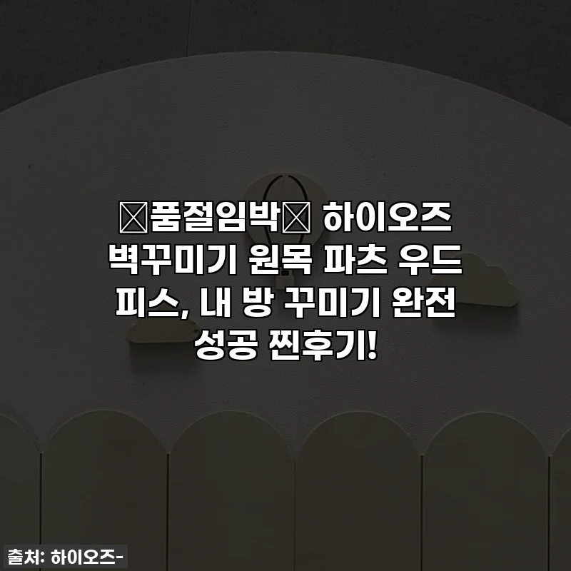 ✨품절임박✨ 하이오즈 벽꾸미기 원목 파츠 우드 피스, 내 방 꾸미기 완전 성공 찐후기!