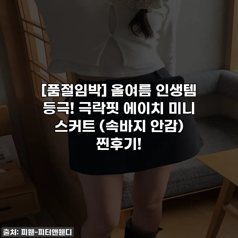 [품절임박] 올여름 인생템 등극! 극락핏 에이치 미니 스커트 (속바지 안감) 찐후기!