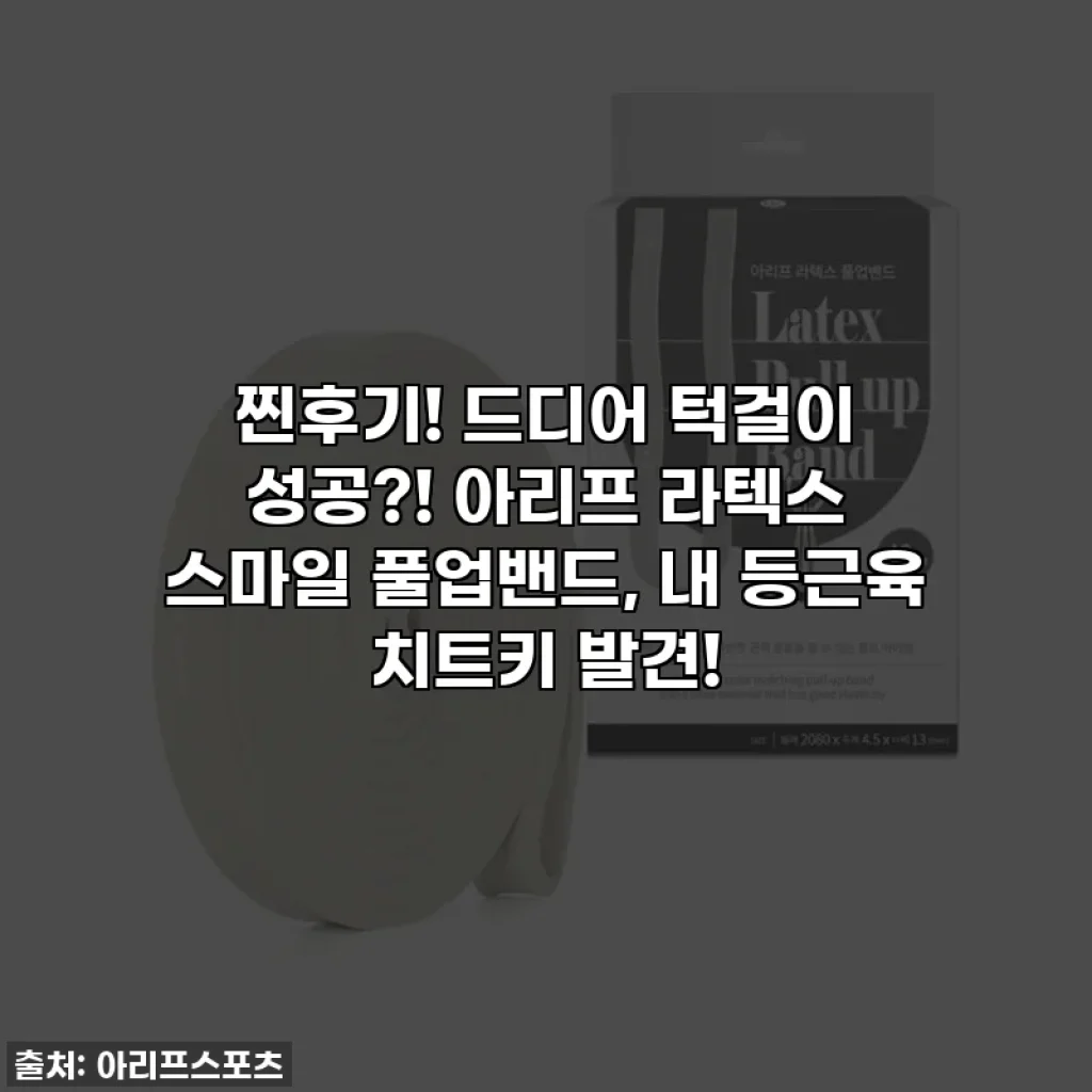 찐후기! 드디어 턱걸이 성공?! 아리프 라텍스 스마일 풀업밴드, 내 등근육 치트키 발견!