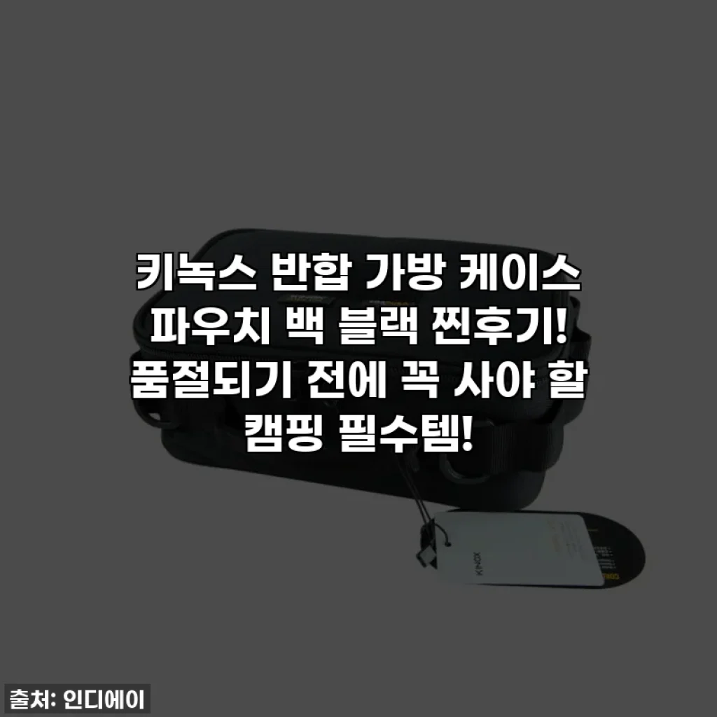 키녹스 반합 가방 케이스 파우치 백 블랙 찐후기! 품절되기 전에 꼭 사야 할 캠핑 필수템!