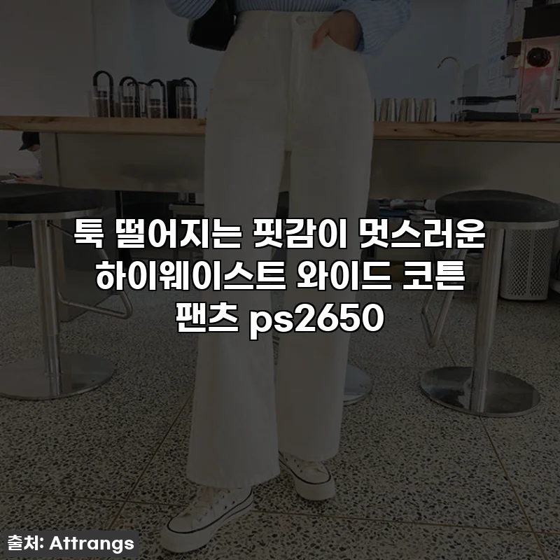 툭 떨어지는 핏감이 멋스러운 하이웨이스트 와이드 코튼 팬츠 ps2650
