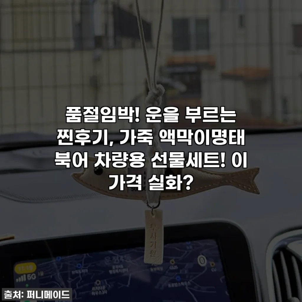 품절임박! 운을 부르는 찐후기, 가죽 액막이명태 북어 차량용 선물세트! 이 가격 실화?