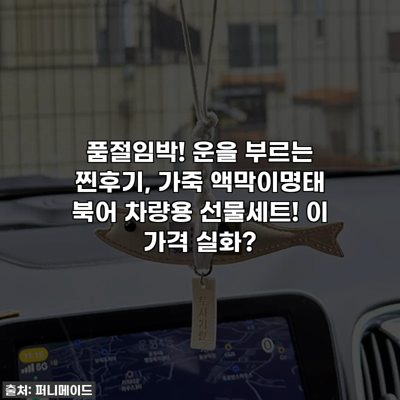 품절임박! 운을 부르는 찐후기, 가죽 액막이명태 북어 차량용 선물세트! 이 가격 실화?