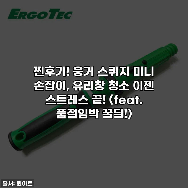 찐후기! 웅거 스퀴지 미니 손잡이, 유리창 청소 이젠 스트레스 끝! (feat. 품절임박 꿀딜!)