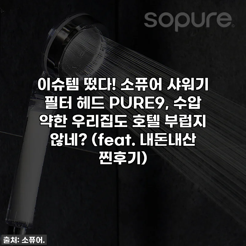 이슈템 떴다! 🚿 소퓨어 샤워기 필터 헤드 PURE9, 수압 약한 우리집도 호텔 부럽지 않네? (feat. 내돈내산 찐후기)