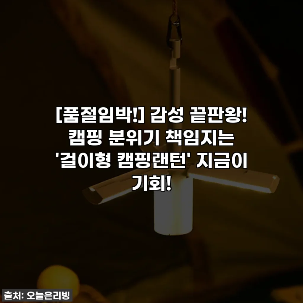 [품절임박!] 감성 끝판왕! 캠핑 분위기 책임지는 '걸이형 캠핑랜턴' 지금이 기회!