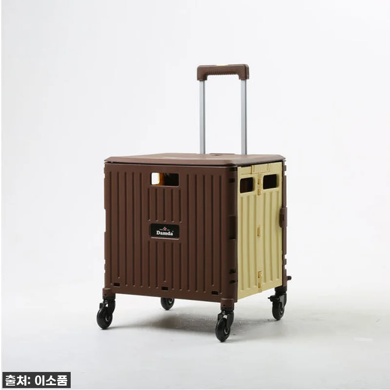 담다 접이식카트 브라운 장바구니캐리어 관련 이미지 1