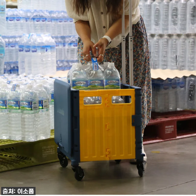 담다 접이식카트 브라운 장바구니캐리어 관련 이미지 6