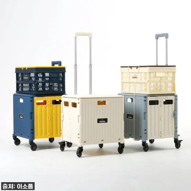 담다 접이식카트 브라운 장바구니캐리어 관련 이미지 8