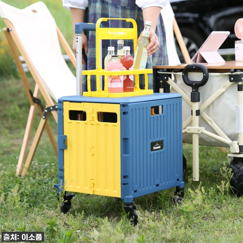 담다 접이식카트 브라운 장바구니캐리어 관련 이미지 9