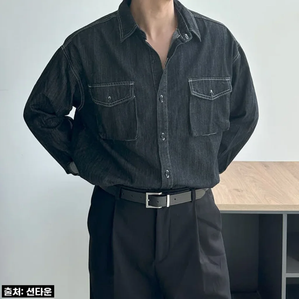 이슈템 등극! '남자 청남방 오버핏 생지 데님 셔츠', 왜 이제야 만났을까? 찐후기!