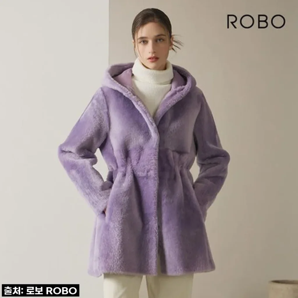 로보 무스탕은 역시 배신하지 않아요! 스페인 라도마사 리버시블 스트링 후드 무스탕 코트, 이 가격 실화?