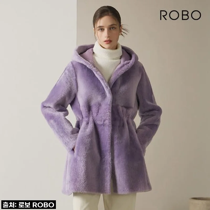 로보 무스탕은 역시 배신하지 않아요! 스페인 라도마사 리버시블 스트링 후드 무스탕 코트, 이 가격 실화?