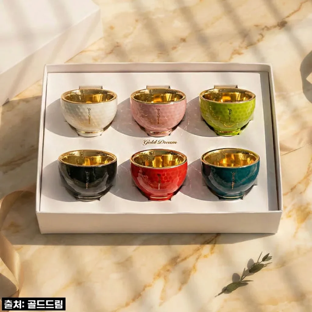 우리 아빠 환갑 선물! 골드드림 24K 도자기 금술잔 6p, 직접 써보니 이런 대박 영롱함이!
