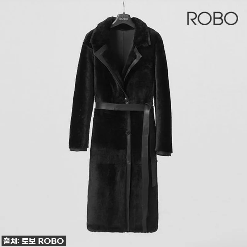 로보 더블 페이스 롱 벨티드 무스탕 관련 이미지 1