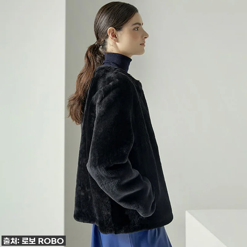 [로보] 모크넥 리버시블 무스탕 재킷 관련 이미지 1