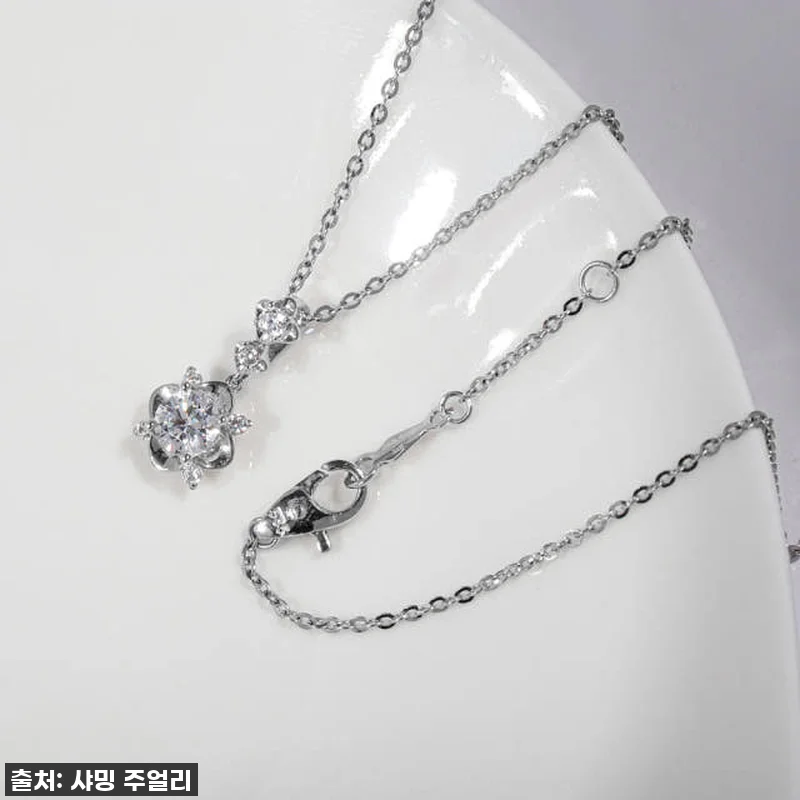 5부 다이아 목걸이 연꽃 천연 GIA 관련 이미지 1