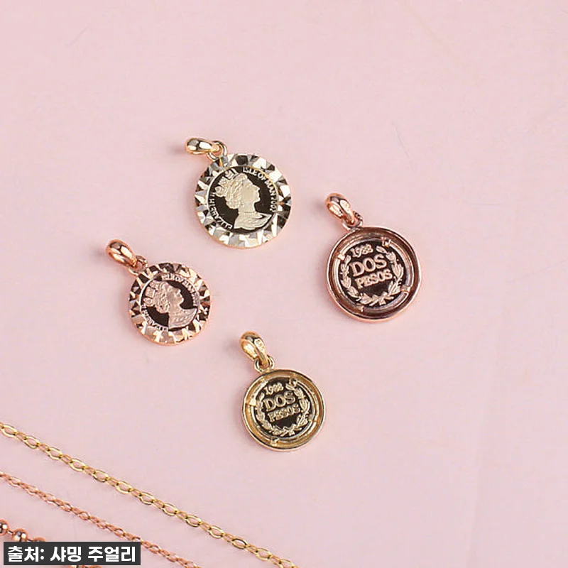 18K 엘리자베스 코인 커팅 펜던트 관련 이미지 1
