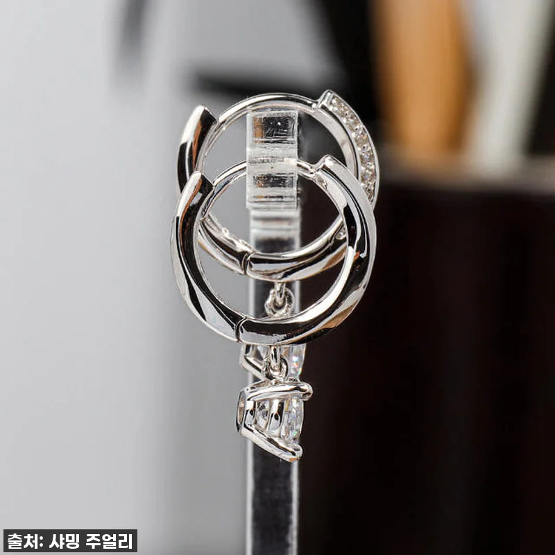 3부 다이아 귀걸이 천연 GIA F 관련 이미지 1