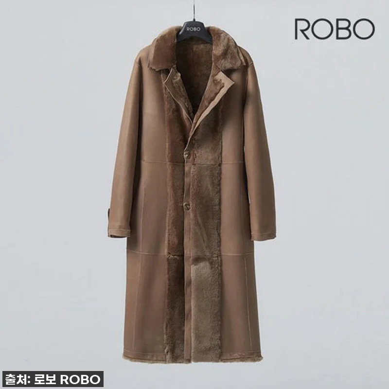 로보 더블 페이스 롱 벨티드 무스탕 관련 이미지 2