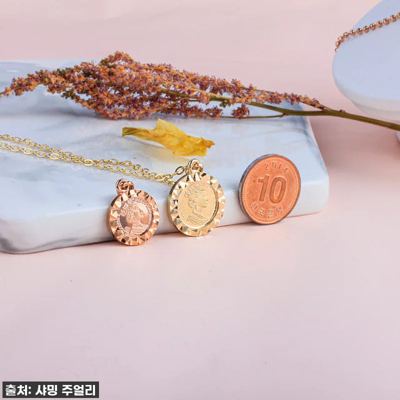 18K 엘리자베스 코인 커팅 펜던트 관련 이미지 2