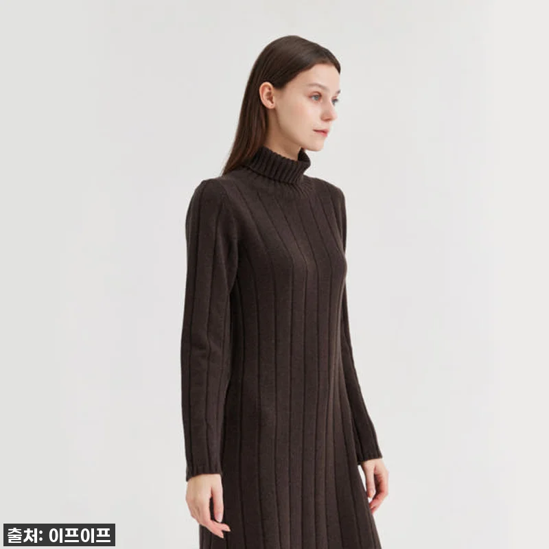 크램38 라타 터틀넥 골지 브라운 니 관련 이미지 2