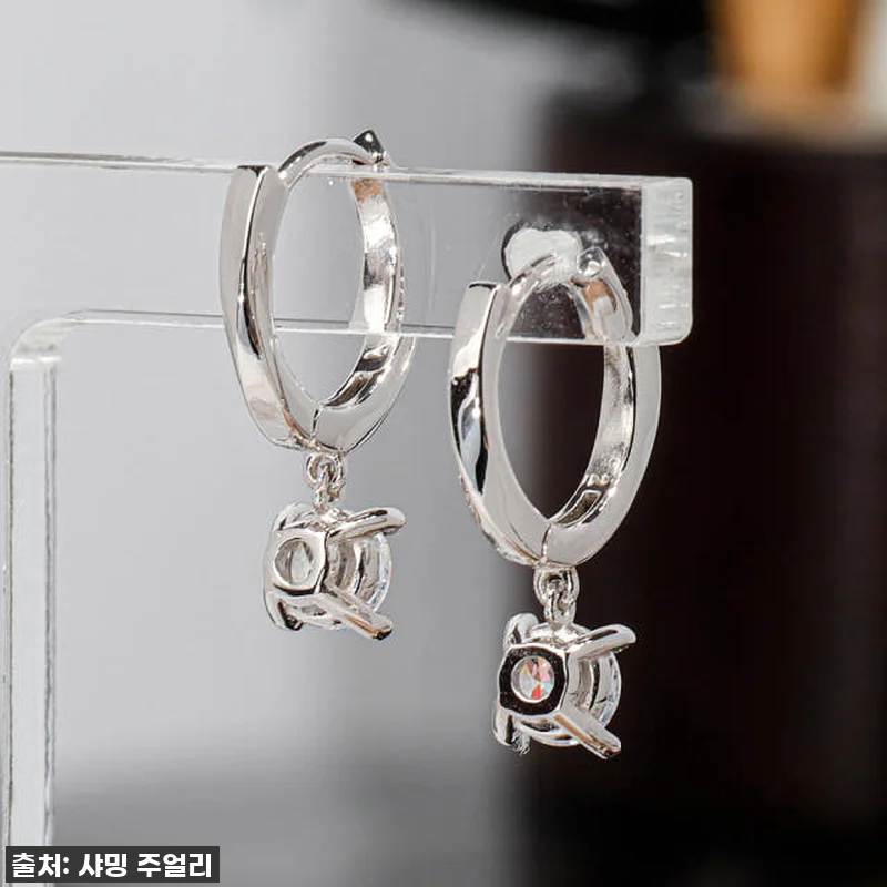 3부 다이아 귀걸이 천연 GIA F 관련 이미지 2