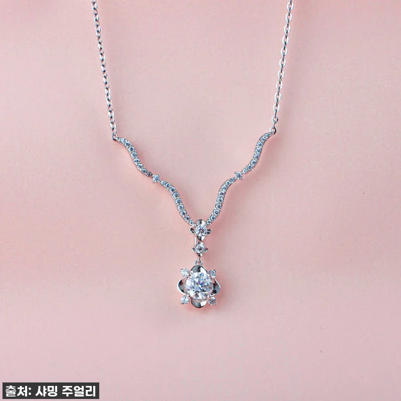 5부 다이아 목걸이 연꽃 천연 GIA 관련 이미지 3