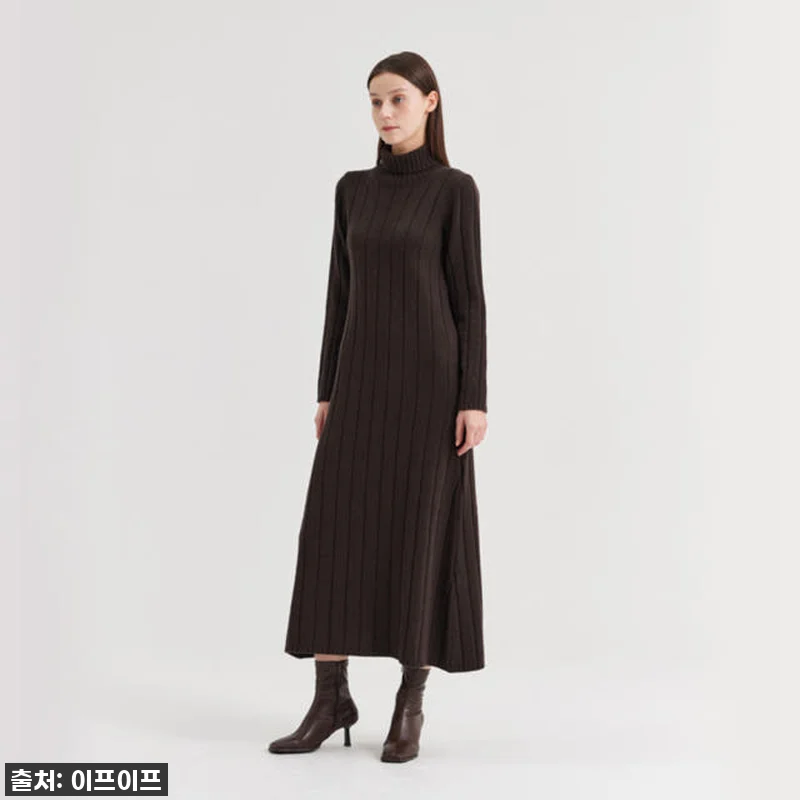 크램38 라타 터틀넥 골지 브라운 니 관련 이미지 3