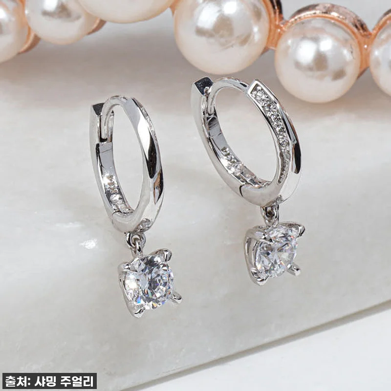 3부 다이아 귀걸이 천연 GIA F 관련 이미지 3