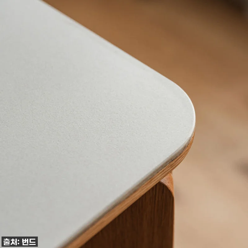번드 리브 포세린 세라믹 원목 테이블 관련 이미지 4