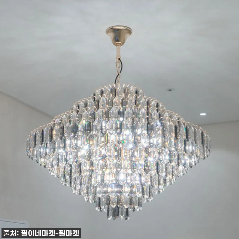 국산 LED 대형 샹들리에 골드 사용 관련 이미지 4