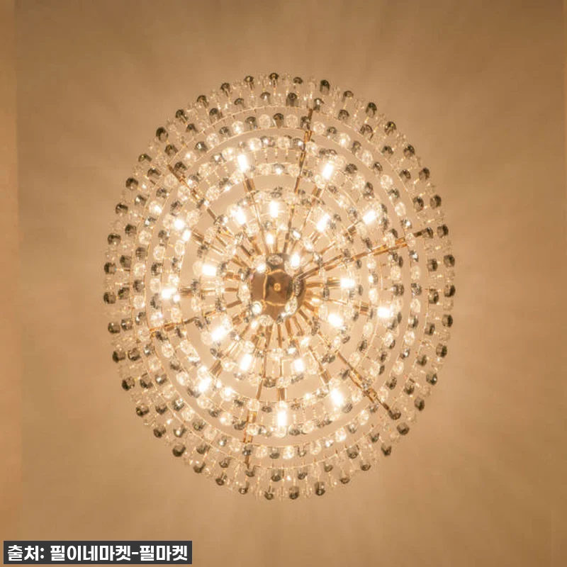 국산 LED 대형 샹들리에 골드 사용 관련 이미지 7