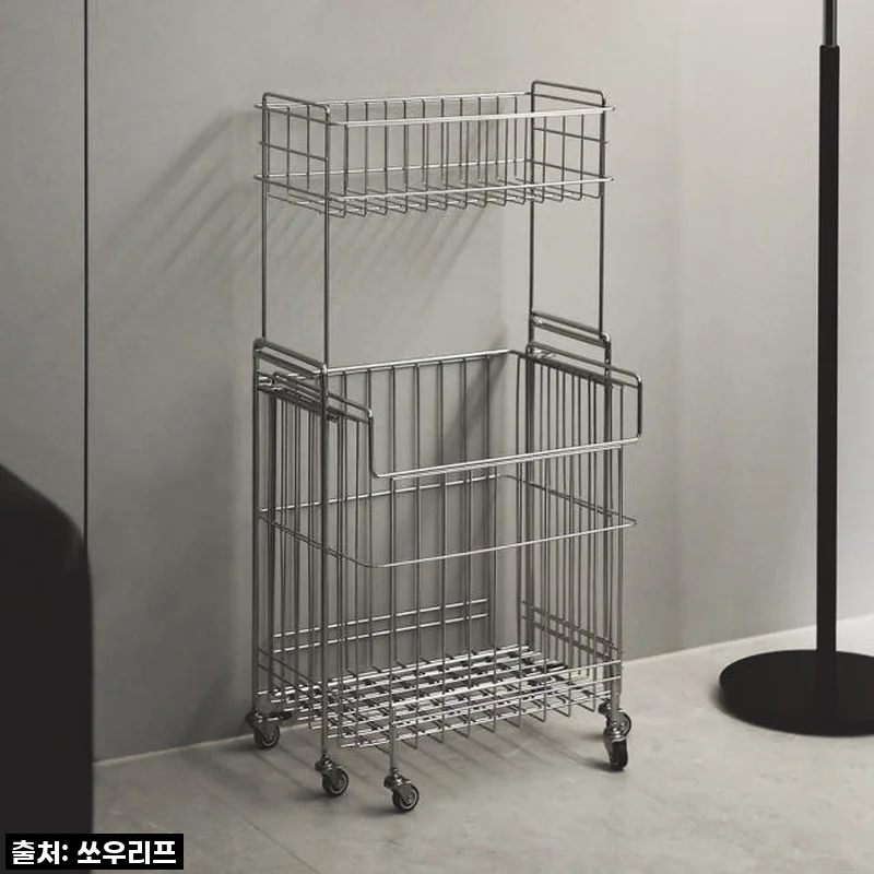우리 집 세탁실이 확 바뀌었어요! 쏘우리프 올스텐 이동식 슬림 확장형 세탁바구니, 직접 써보니?