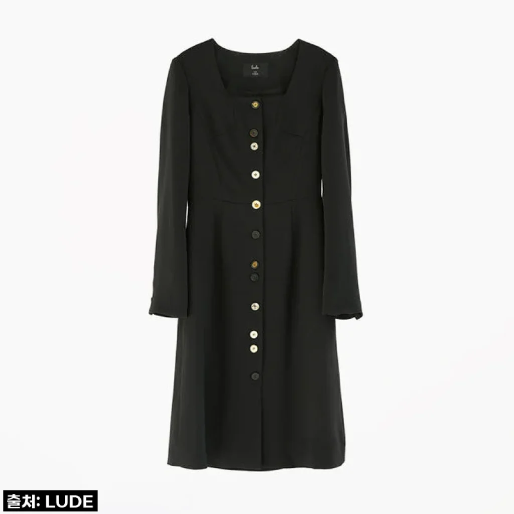 분위기 여신 등극! 루드 블랙 스퀘어넥 롱 원피스 L22WFOP7A, 왜 이제야 만났을까?