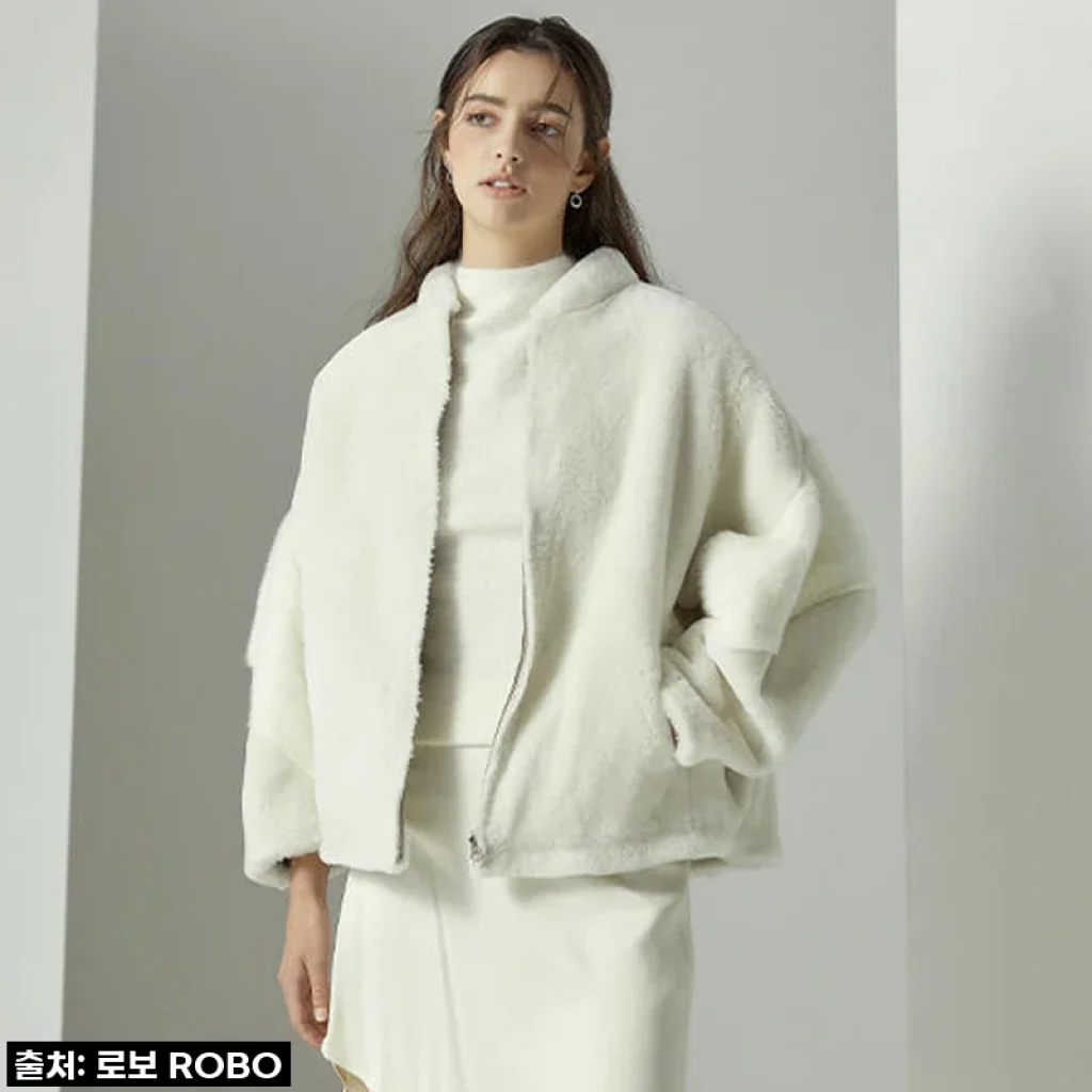 로보 밍크 콤비 무스탕 하프 코트, 내 겨울 스타일의 화룡점정!