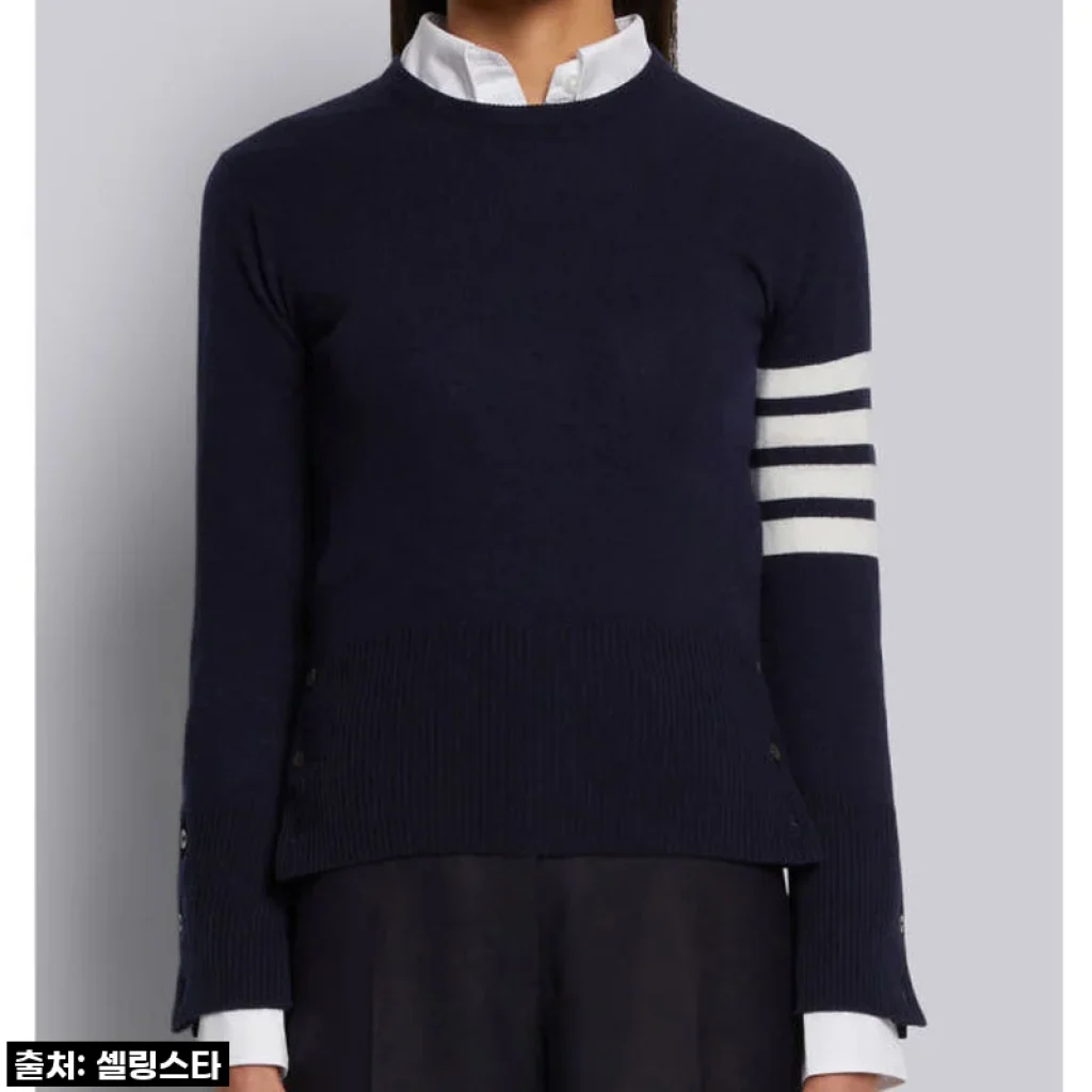 톰브라운 4선 스트라이프 캐시미어 니트, 직접 입어보니 느껴지는 특별함 ✨