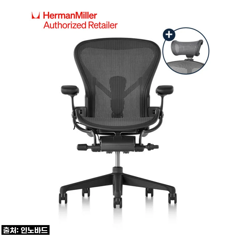 뉴 에어론 체어, 풀 그라파이트 + TESTA 헤드 사용 후기: 허리 편안함에 대한 솔직한 경험담