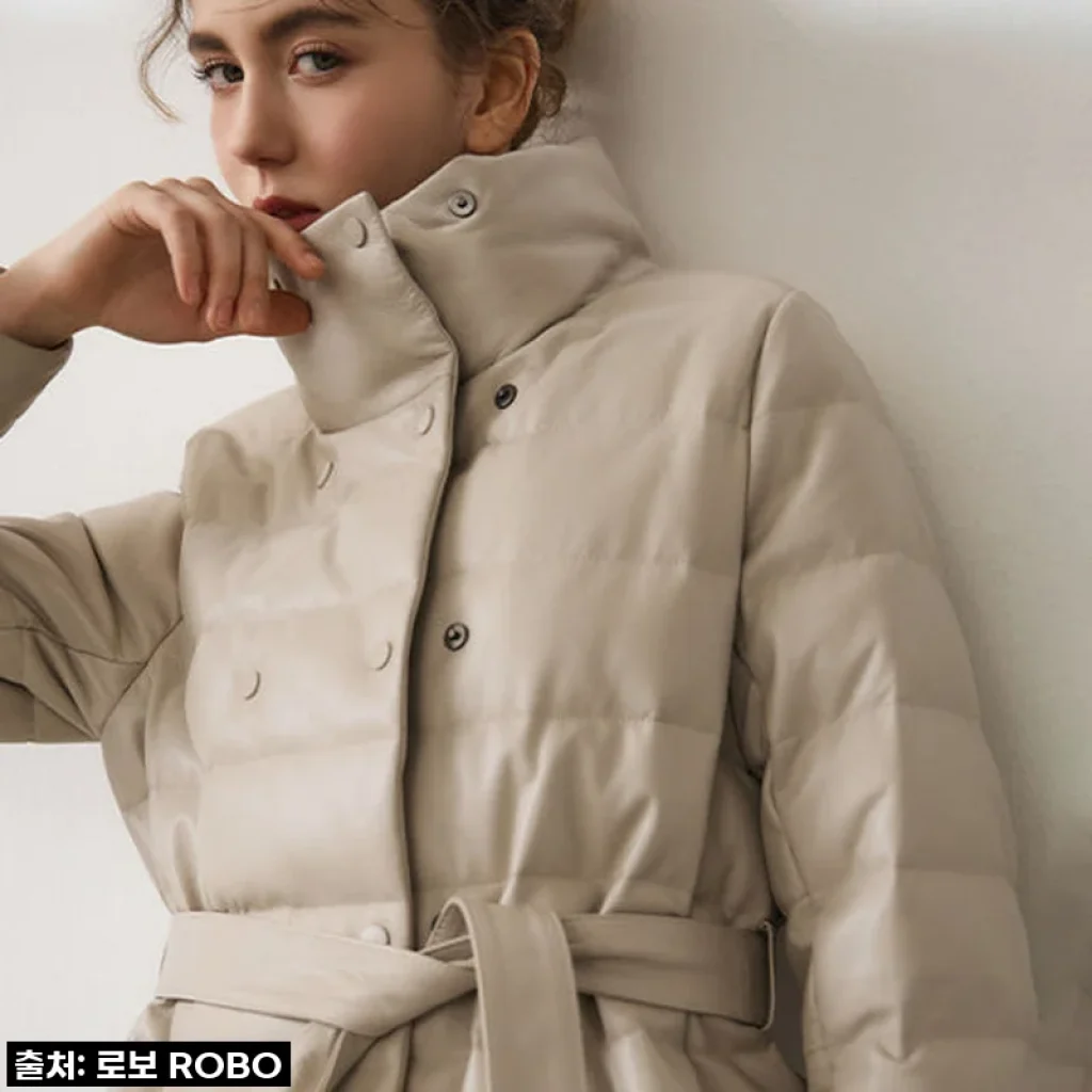 로보 더블 버튼 롱 구스다운 코트, 올겨울 스타일과 따뜻함 모두 잡는 법!