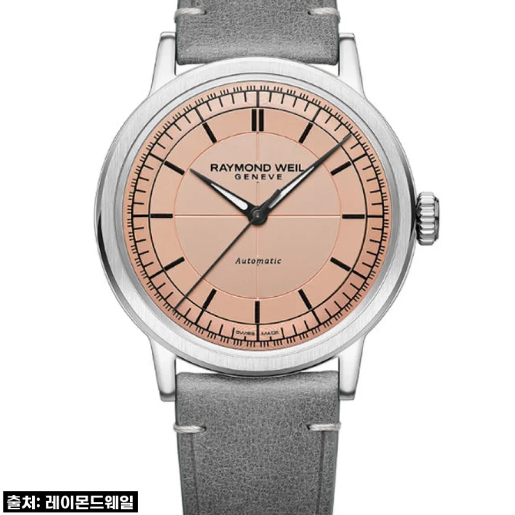 [레이몬드웨일] 밀레짐 살몬 다이얼 가죽 39mm 사용후기 및 제품소개