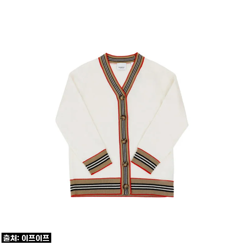 버버리 키즈 스트라이프 트리밍 울 가디건 사용후기