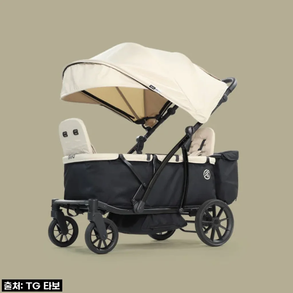 [누비앤타보] TAVO 웨건MT2 사용후기: 아이 둘과 외출이 편해진 웨건형 유모차