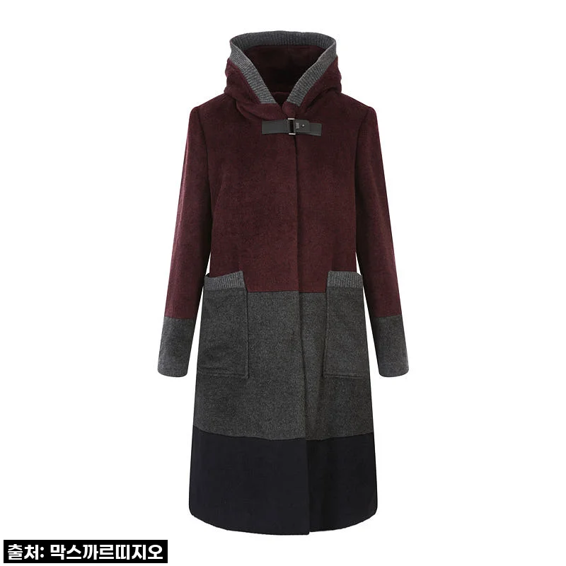 쓰리배색 후드넥 롱코트 사용후기 – 가을부터 겨울까지 완벽한 스타일 완성!