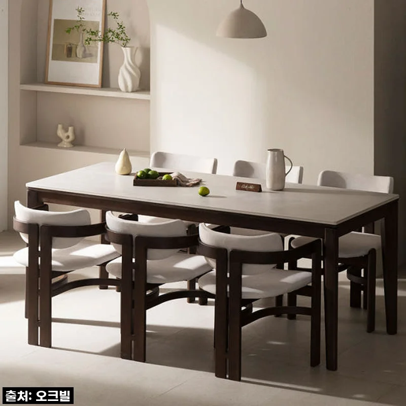 오크빌 트레볼라 포세린 양면 세라믹 6인용 식탁 세트 사용후기